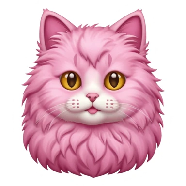 Fluffy pink cat very fluffy and cute as ever sticker