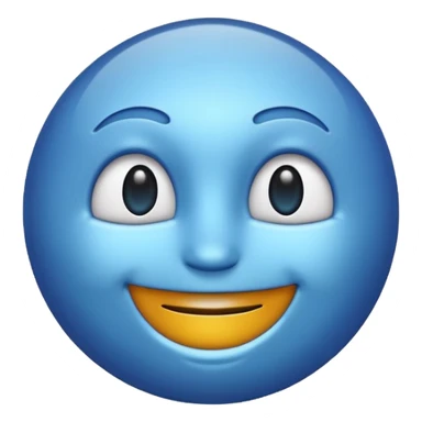 brillent move emoji in blue colour  sticker