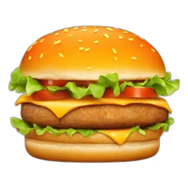 Orange burger sticker