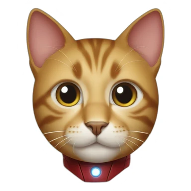An iron man cat sticker