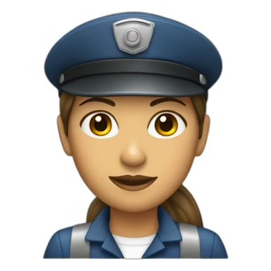 train driver woman sticker