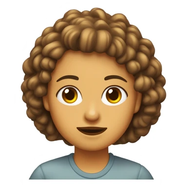 Chica de pelo rizado rubio con ojos marrones abrazando a su gata gris sticker