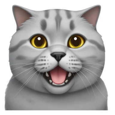 British shorthair cat grey sticker