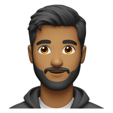 sri lankan 25 year old handsome and stylish guy with a beard sticker