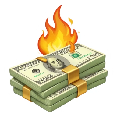 money burning sticker