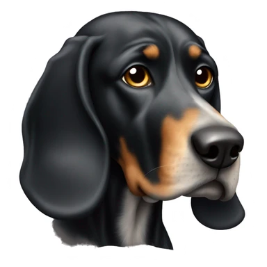 Black hound dog sticker