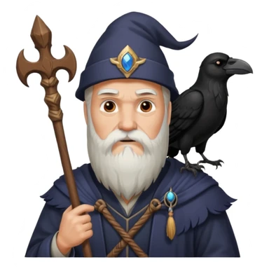 Odin – Long beard, staff, raven









 sticker