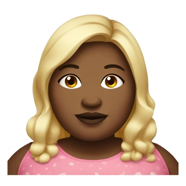 Fat girl with hyperpigmentation  sticker