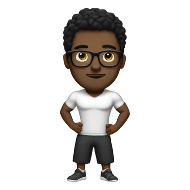  gym bro  white guy, glasses and dark hair sticker