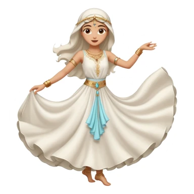 Arabic white dancer girl sticker