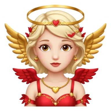 woman with cupid clothes sticker
