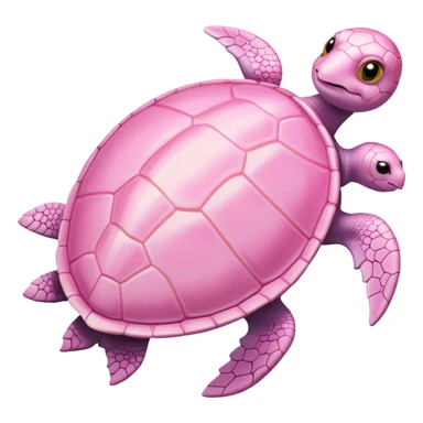 light pink turtle swimming sticker