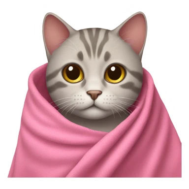 Cat with pink blanket  sticker