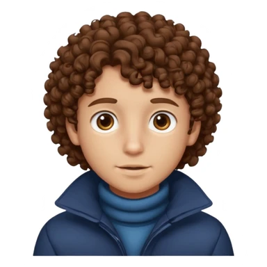 Boy with Brown Curly Hair – Brown curls, young face wearing winter clothes




 sticker