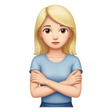 Gurl holding neck with arms crossed sticker