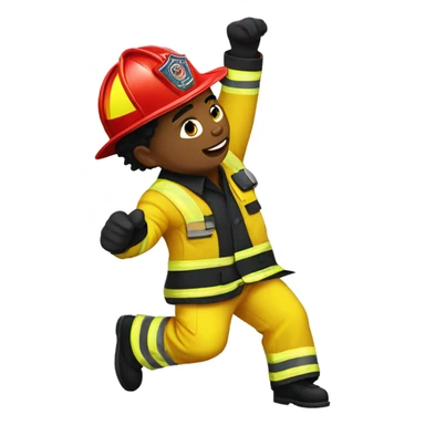 break dancing firefighter sticker