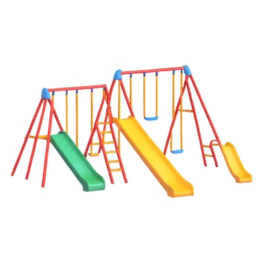 playground with slide and swing set sticker