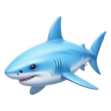 small glowing shark sticker