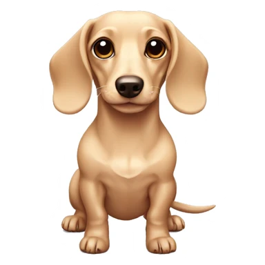 cream dachshund with brown eyes sticker