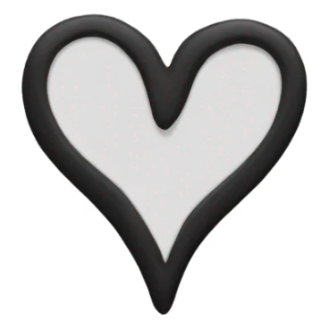 black heart two halves sticker