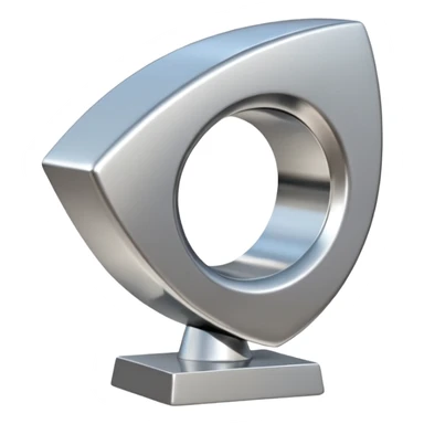 A modern abstract sculpture sticker