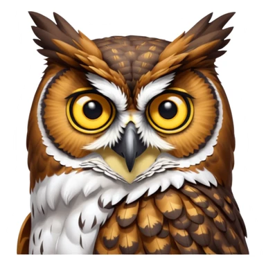 great horned owl sticker