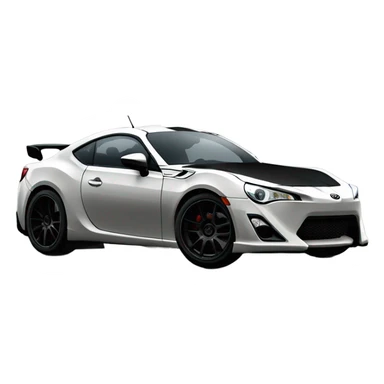 Toyota frs hood black , wheel is volks racing rim sticker