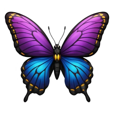 Black panter animal with butterfly wings sticker
