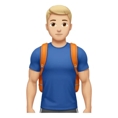 a man rucking with sport t shirt sticker