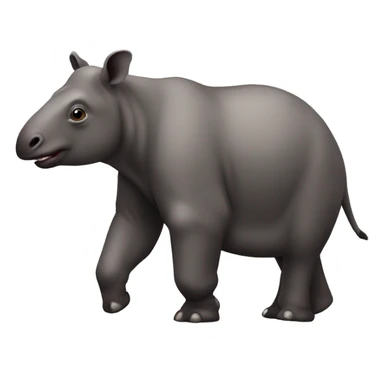 moeritherium walking with baby moeritherium on its back sticker