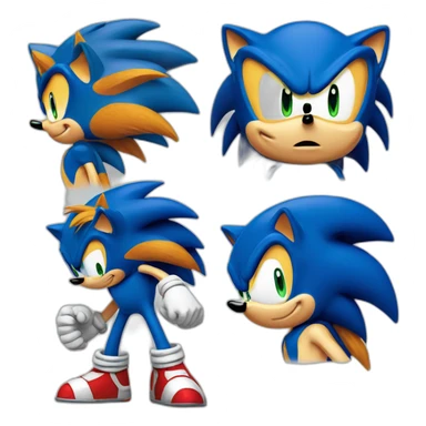 sonic the hedgehog classic sticker