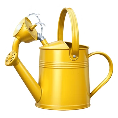 Yellow garden watering can sticker