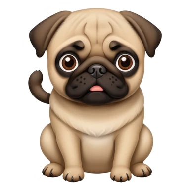 pug doing random stuff  sticker