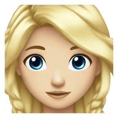 gamerin blond blue eyes chibi sticker