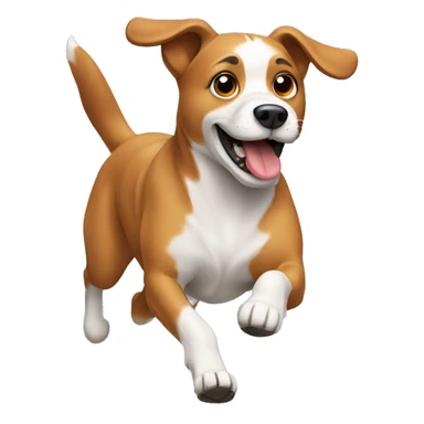 A dog running  sticker