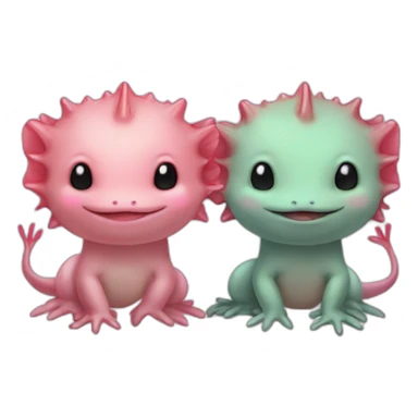 Couple gay d'axolotl sticker