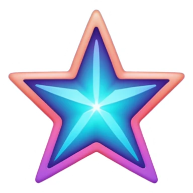 
Star color in in gradient of turquoise, blue, pink, purple, and coral sticker