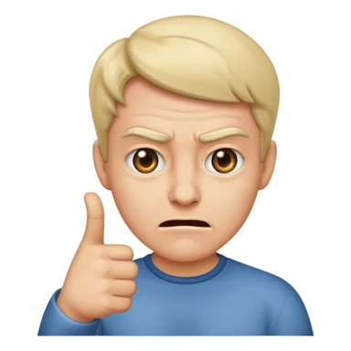 Contempt - feeling that someone or something is worthless while pointing' sticker