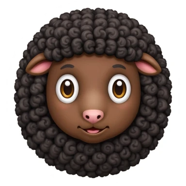 Black sheep emoji sticker