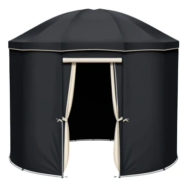 black Tall Oval Narrow Pop up open standing tent  sticker
