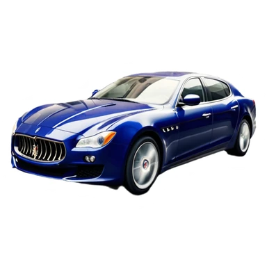 Maserati Quattroporte (2022) – cinematic-realistic Maserati Quattroporte emoji, its striking Italian design turning heads as it effortlessly maneuvers through the streets of Milan. The engine roars with Italian flair, echoing the car's racing heritage while enveloping the driver in an atmosphere of true luxury. sticker