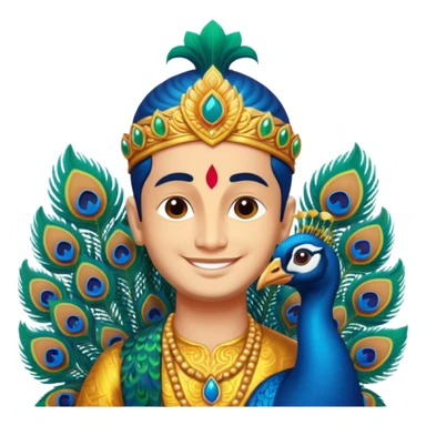 lord murugan with peacock sticker
