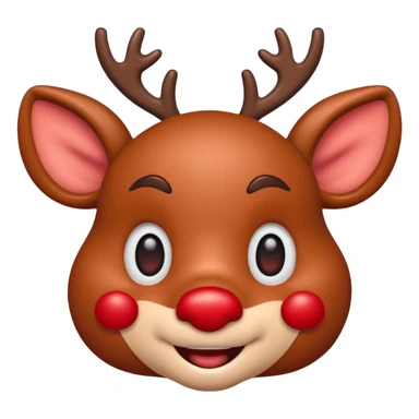 I want a rudolph emoji of just its face sticker