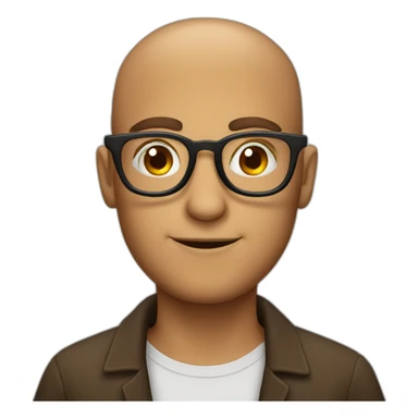 italian guy with glasses sticker