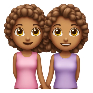 two girl best friends holding hands sticker