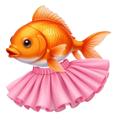 Goldfish in a pink tutu sticker