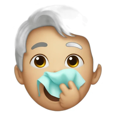 Loud Coughing infant sticker