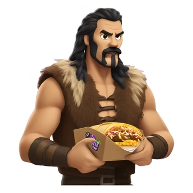 Kraven the hunter eating Taco Bell  sticker