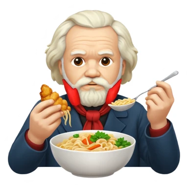 Marx ăn mì gà sticker