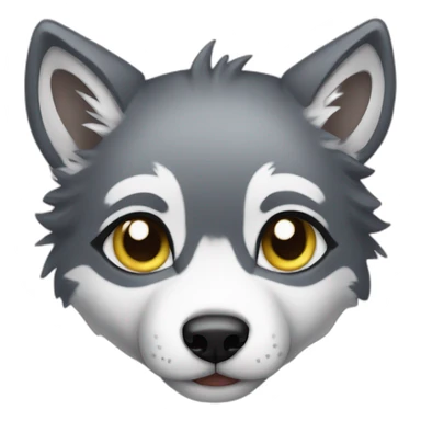 baby wolf sticker
